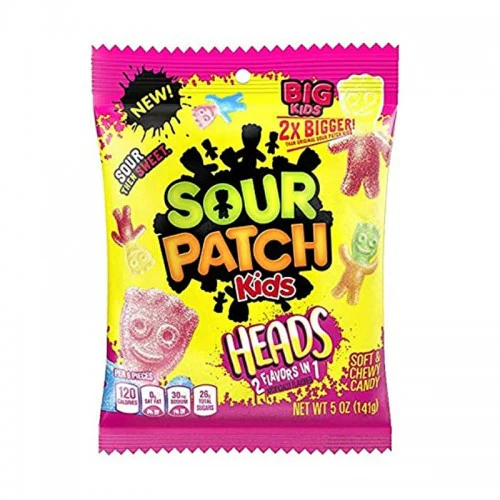 SOUR PATCH KIDS BIG HEADS PEG 141G
