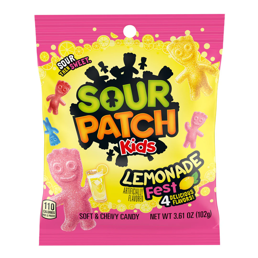 SOUR PATCH KIDS LEMONADE PEG BAG 102G